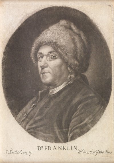 Dr. Franklin, 1784 (mezzotinta) od English School