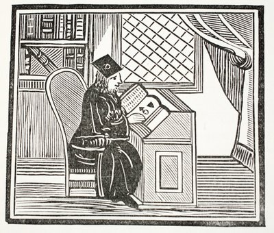 Dr. John Faustus, ilustrace z Chap-books of the Eighteenth Century od Johna Ashtona, pub. 1882 od English School