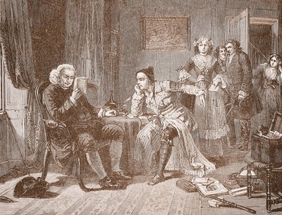 Dr Johnson zachraňuje Goldsmitha od jeho bytné od English School