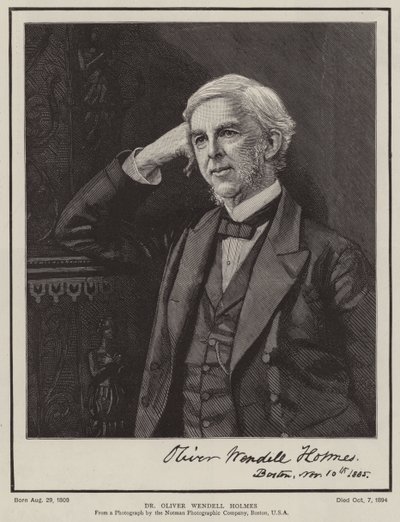 Dr Oliver Wendell Holmes (rytina) od English School