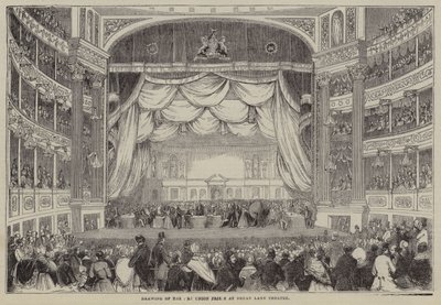 Kresba cen Art Union, divadlo Drury Lane, Londýn (rytina) od English School