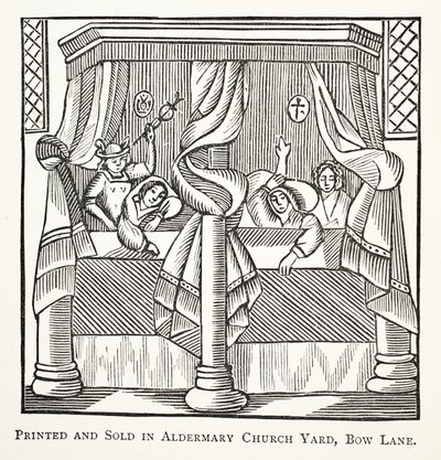 Dreams and Moles, ilustrace z Chap-books of the Eighteenth Century od Johna Ashtona, hospoda. 1882 od English School