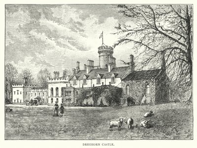Hrad Dreghorn (rytina) od English School