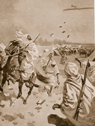 Shazování letáků Arabům během italsko-turecké války, 1911-12 od English School