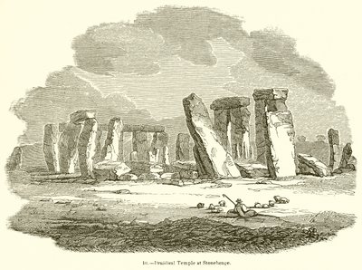 Druidský chrám ve Stonehenge od English School