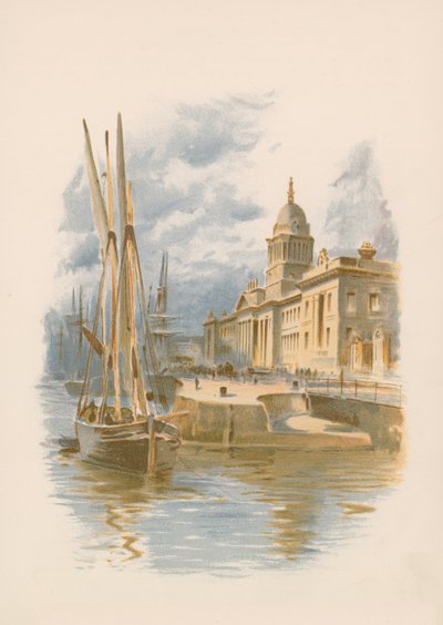 Dublinská celnice a přístaviště od English School