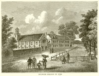 Dulwich College v roce 1750 od English School