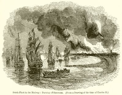 Nizozemská flotila v Medway: Burning of Sheerness od English School
