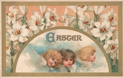 velikonoční andělé (chromolitho) od English School