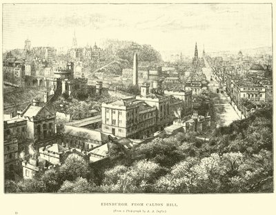 Edinburgh, z Calton Hill od English School