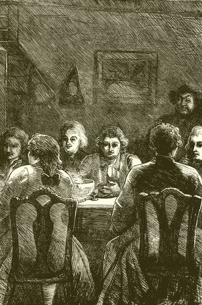 Edmund Burke v Literárním klubu od English School
