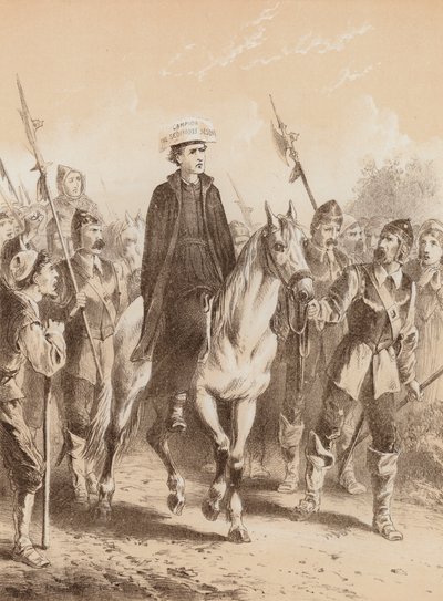 Edmund Campion, "Na cestě do Londýna" (litografie) od English School