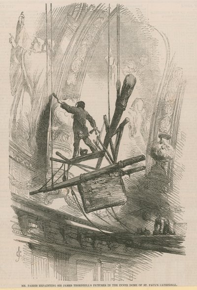 Edmund Thomas Parris přemaluje vnitřní kopuli od English School