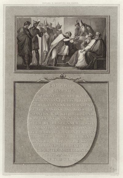 Edward II rezignuje na svou korunu od English School