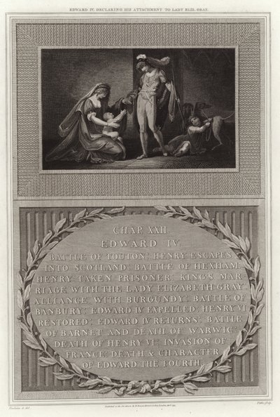 Edward IV deklaruje svou náklonnost k lady Eliz Grayové od English School