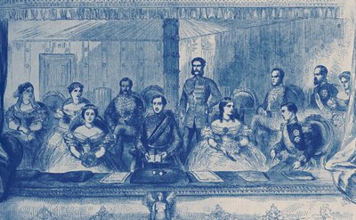 Eduard VII. a anglická královna Alexandra v opeře v Londýně od English School
