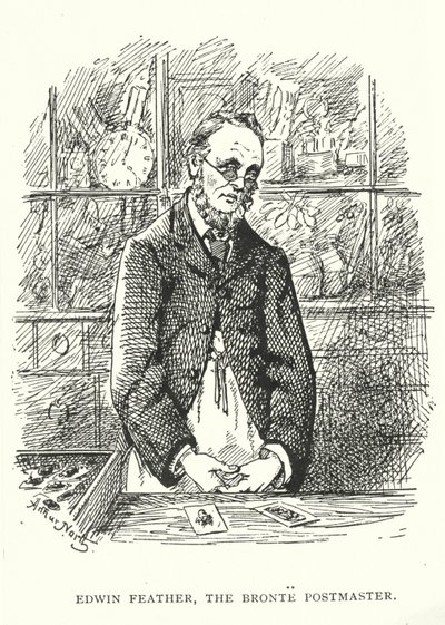 Edwin Feather, poštmistr Bronte (rytina) od English School