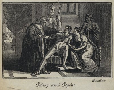 Edwy a Elgiva (rytina) od English School
