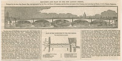 Výška a plán New London Bridge od English School