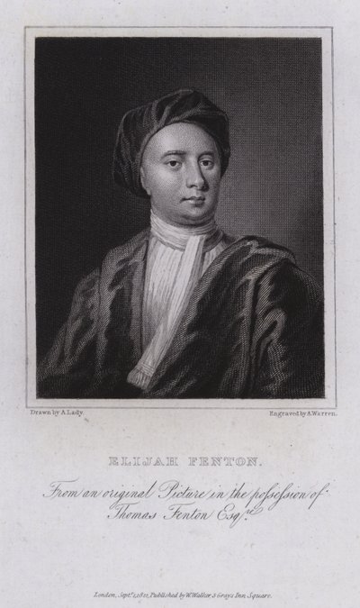 Elijah Fenton , anglický básník, životopisec a překladatel od English School