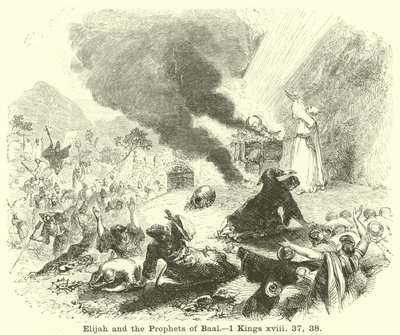 Eliáš a Baalovi proroci, 1. Královská, xviii, 37, 38 od English School