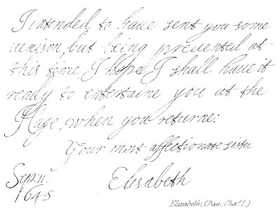 Elisabeth, (Dau: Chas I) od English School