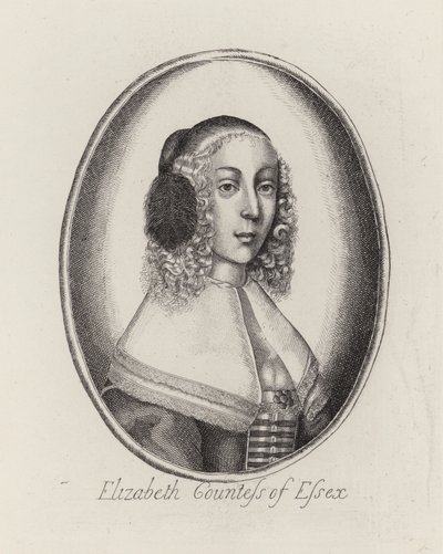 Elizabeth, hraběnka z Essexu (rytina) od English School