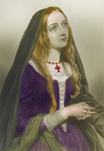 Elizabeth Woodville, královna choť Edwarda IV., král Anglie, tisk Henry G. Bohm, 1856 od English School