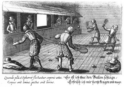 Alžbětinský tenis (rytina) od English School