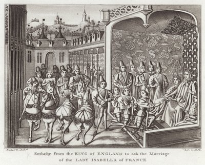 Velvyslanectví anglického krále požádat o sňatek lady Isabelly Francie od English School