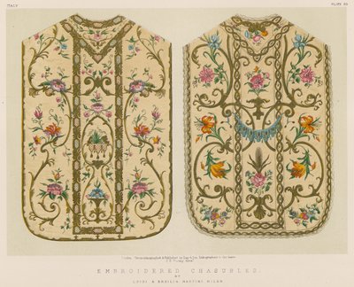 Vyšívané ornáty Luigi a Ersilia Martini, Milán od English School