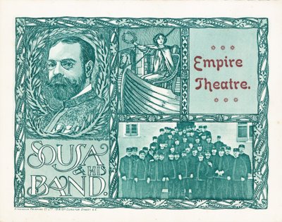 Empire Theatre, Londýn, se Sousou a jeho kapelou od English School