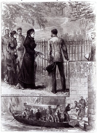 Císařovna Eugenie na návštěvě hrobky Napoleona I. na Svaté Heleně, 1880 od English School