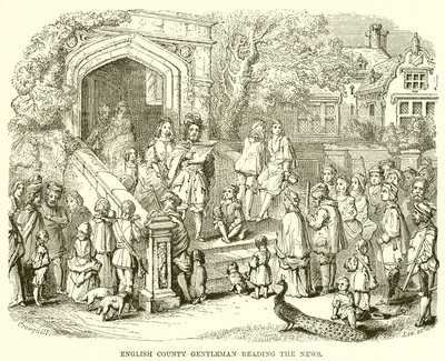 Anglický country gentleman čte zprávy od English School