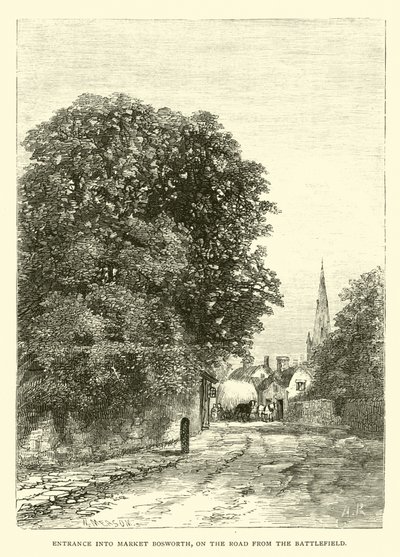 Vstup do Market Bosworth, na cestě z Battlefieldu od English School