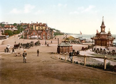Vchod do Pier, Bournemouth (ručně kolorovaná fotografie) od English School