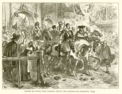Vstup Essexu do Londýna po bitvě u Newbury, 1643 od English School