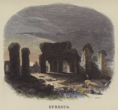 Ephesus (barevná rytina) od English School