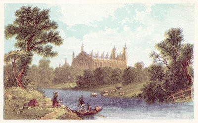 Eton College (barevná litografie) od English School