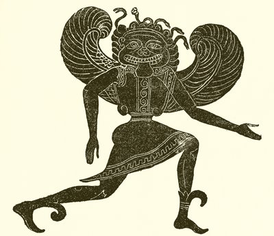 Etruská Gorgona. (Muzeum Campana) od English School
