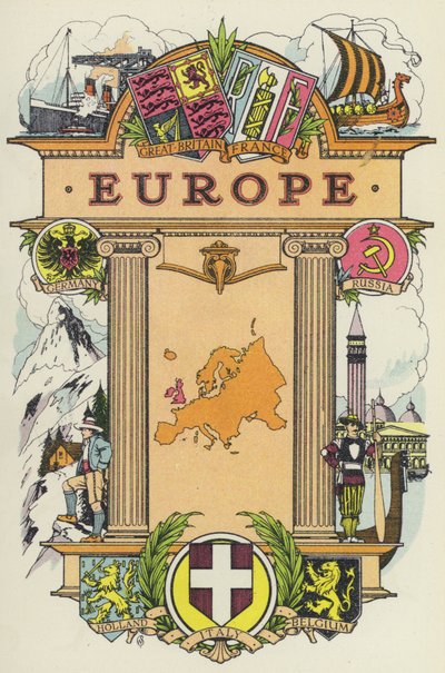 Evropa (barevné lito) od English School
