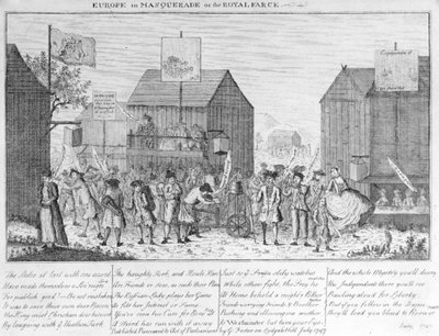 Evropa v maškarádě neboli královská fraška, G. Foster, 1747 od English School