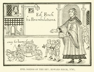 Zlé skutky reverenda Edwarda Finche, 1641 od English School
