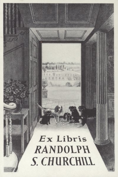 Ex Libris Randolph S Churchill od English School