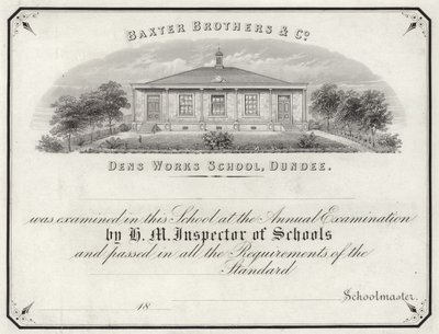Certifikát o zkoušce od Dens Works School od English School