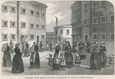 Cvičení ve věznici Tothill Fields od English School