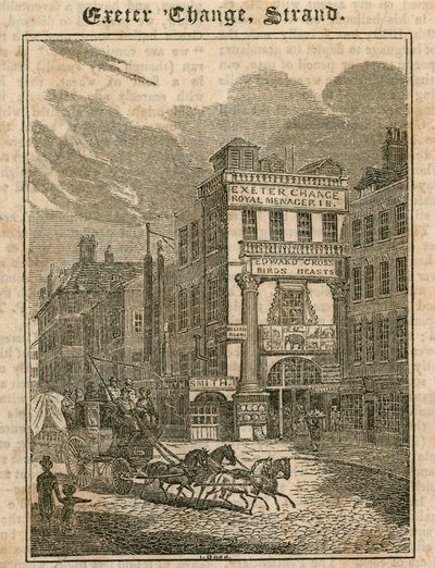 Exeter Change, The Strand, Londýn od English School