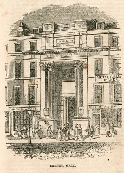 Exeter Hall, Strand, Londýn od English School