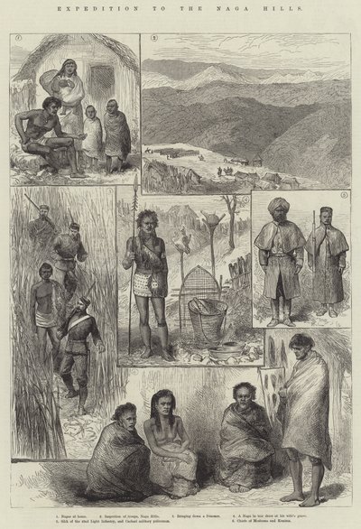 Expedition to the Naga Hills (rytina) od English School