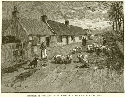 Exteriér chaty v Alloway, ve které se Burns narodil od English School